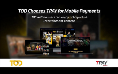 Streaming platform TOD selects TPAY for mobile payments
